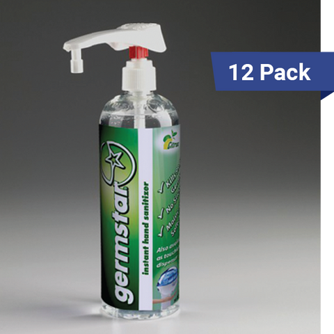 16oz Germstar Hand Sanitizer Pump Bottles Citrus 12 Pack