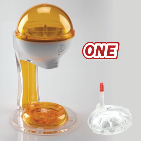12oz Hand Sanitizer Starter Kit White/Orange with ONE refill