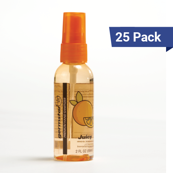 2oz Spray Bottle Mini Hand Sanitizer Bulk - Juicy 25 Pack