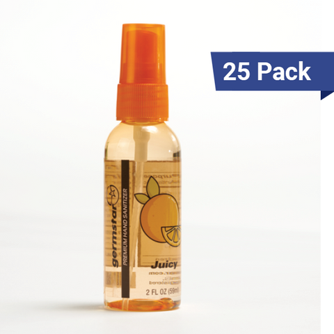 2oz Spray Bottle Mini Hand Sanitizer Bulk - Juicy 25 Pack