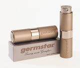 Pewter/Champagne Luxe twist open hand sanitizer from Germstar