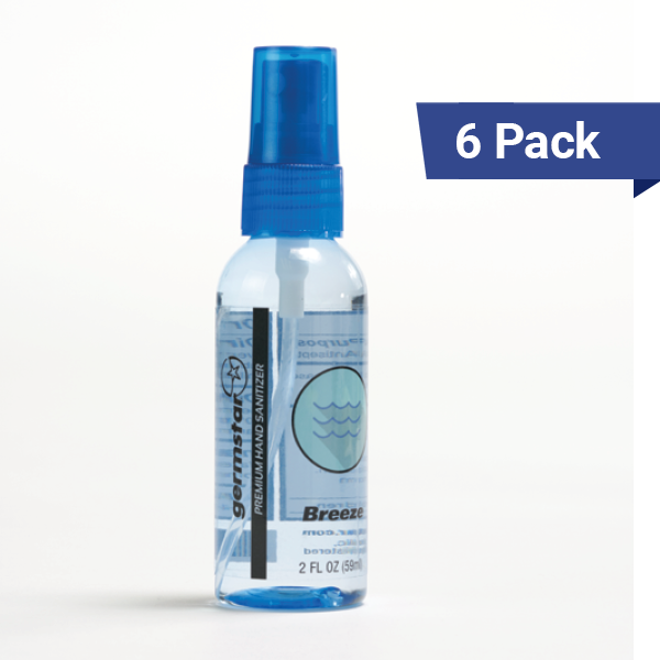 2oz Spray Bottle Mini Hand Sanitizer Bulk - BREEZE 6 Pack