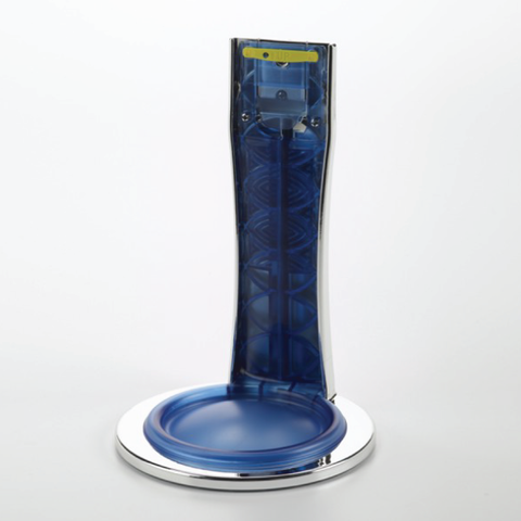 Tablestand, Chrome/Blue, for Germstar Hand Sanitizer Dispenser