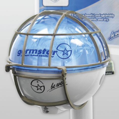lock cage for Germstar hand sanitizer dispenser
