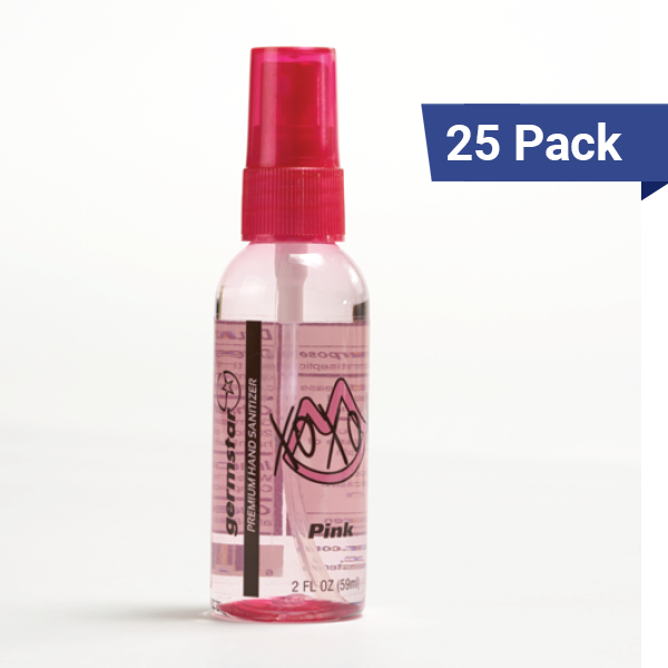 2oz Spray Bottle Mini Hand Sanitizer Bulk - Pink 25 Pack