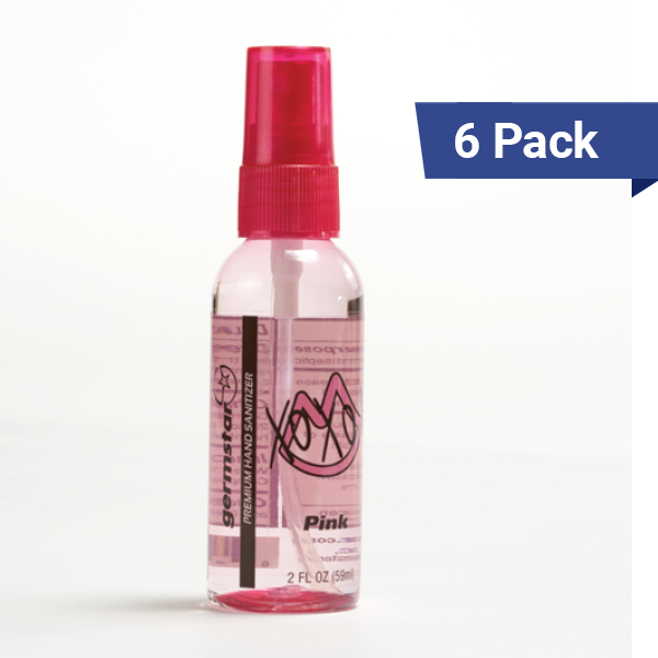 2oz Spray Bottle Mini Hand Sanitizer Bulk - Pink 6 Pack