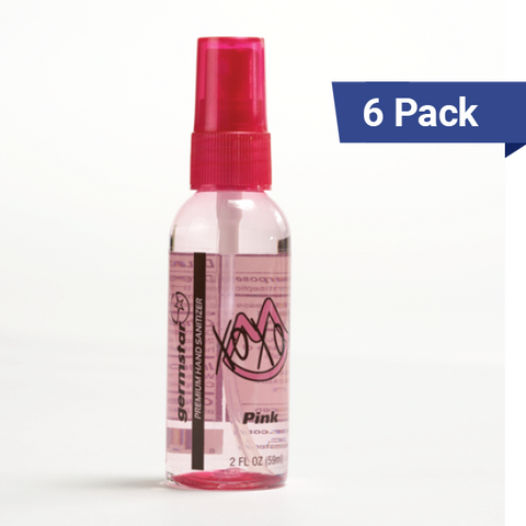 2oz Spray Bottle Mini Hand Sanitizer Bulk - Pink 6 Pack