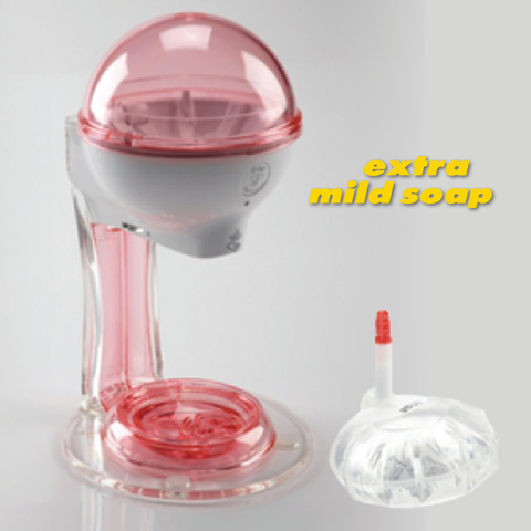 12oz Hand Sanitizer Starter Kit White/pink with Extra Mild Soap refill