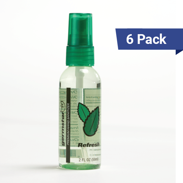 2oz Spray Bottle Mini Hand Sanitizer Bulk - Refresh 6 Pack