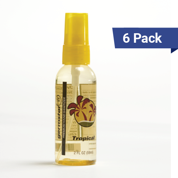 2oz Spray Bottle Mini Hand Sanitizer Bulk - Tropical 6 Pack