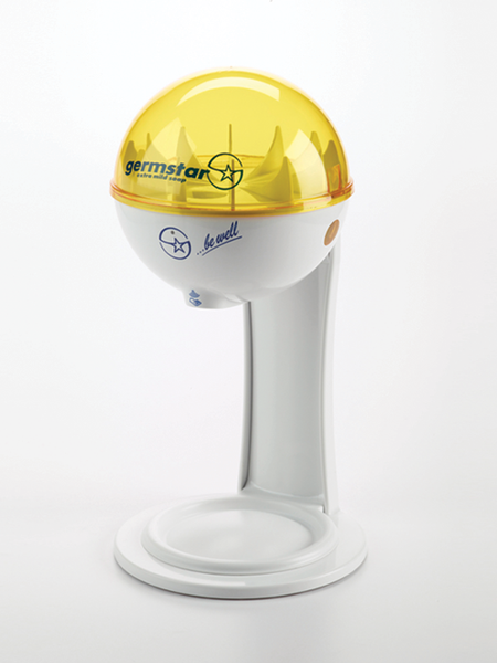 32oz Hand Sanitizer Dispenser with Tablestand in White/Yellow