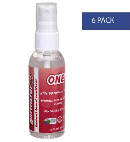 2oz Hand Sanitizer Spray Bottles ONE 6 Pack