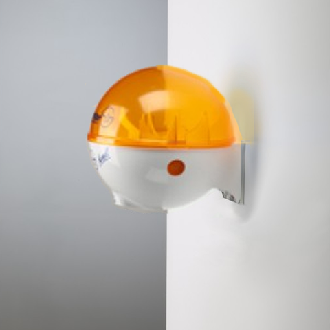 32oz Hand Sanitizer Dispenser w/ Wall Mount, White/Orange