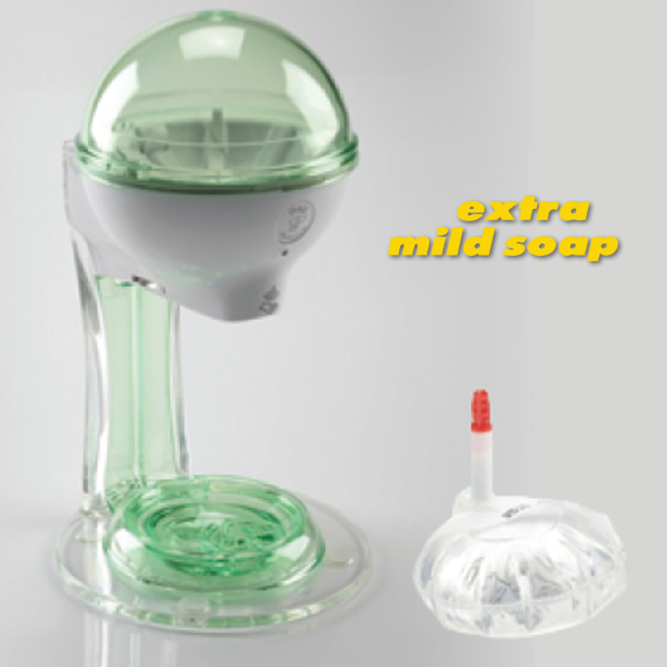 12oz Hand Sanitizer Starter Kit White/Green with Extra Mild Soap refill