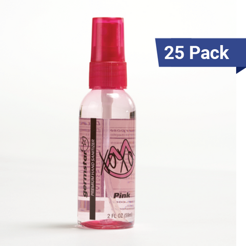 2oz Spray Bottle Mini Hand Sanitizer Bulk - Pink 25 Pack